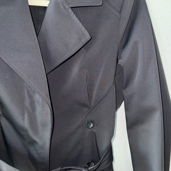 Reiss Stylish Classy Black Trench Coat Size Small - Picture 6 of 13